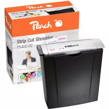Paberipurustaja PEACH PS400-02, ribapurus, 22 cm töölaius, 7 mm lõige, must/hõbedane