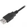 USB 2.0 pikenduskaabel, USB-A isane > USB-A emane must, 1,0 meetrit, topeltvarjestusega
