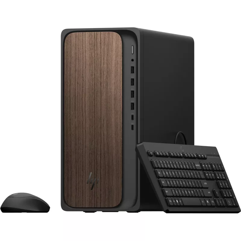 HP OmniDesk AI PC M03-0475ng Core Ultra 7 265 16GB/1TB SSD Windows 11 Dark Wood - Klaviatuuripaigutus võib olla saksa keeles
