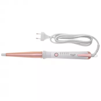 Lokitang Adler AD 2119 — kitsenev 12–25 mm keraamiline toru, reguleeritav 120–200 °C, 45 W, roosa