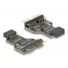 DeLOCK 60045 kaabel-üleminek 9 pin USB 2.0 2 x 9 pin päis Must