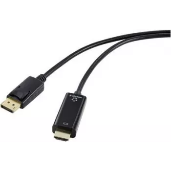 HDMI-ühenduskaabel DisplayPort-pistikuga 1,00 m Must RF-5179186 PVC-ümbris (RF-5179186)