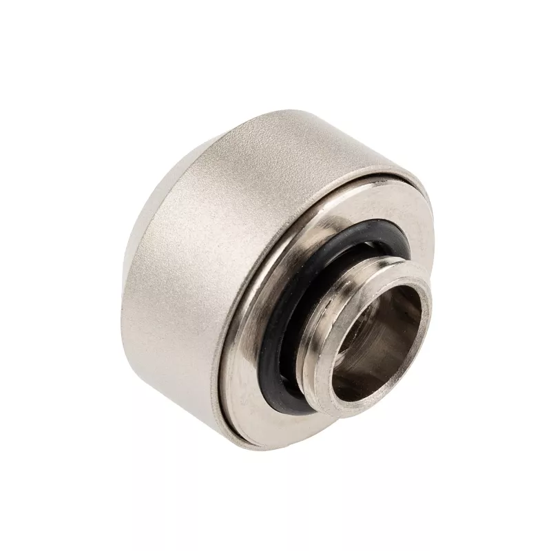 Hardtube Fitting 14 mm by OPTIMUS, Satin Nickel — kompressioonühendus jäigale PC-jahutustorule