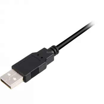 USB 2.0 kaabel, USB-A pistik > Micro-USB pistik must, 0,5 meetrit, topeltvarjestusega