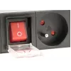 Toitejaotusplokk Gembird EG-PDU-014-FC14, 8 vahelduvvoolupesa, C14 sisend, 3 m kaabel, 1U alumiiniumkorpus, 10 A, 3680 W