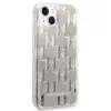 Karl Lagerfeld KLHCP14MLMNMS iPhone 14 Plus 6.7 kõva ümbris hõbedane / hõbedane Liquid Glitter Monogram