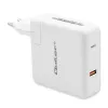 Qoltec GaN laadija FAST 108W | 5-20V | 3-4.7A | USB C | Valge