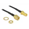 Koaksiaalkaabel DeLOCK 88876 RP-SMA Standard 0,2 m Must