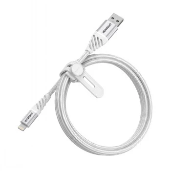USB-A to Lightning kaabel OTTERBOX 1 m — Pilvevalge, USB-A-pistik Lightning isasele