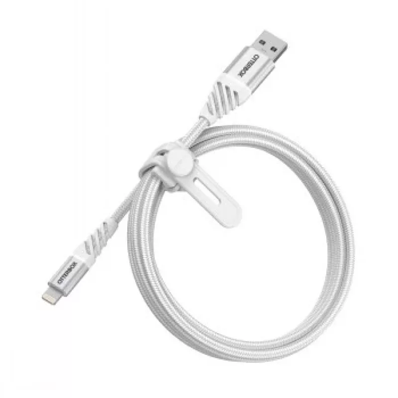 USB-A to Lightning kaabel OTTERBOX 1 m — Pilvevalge, USB-A-pistik Lightning isasele