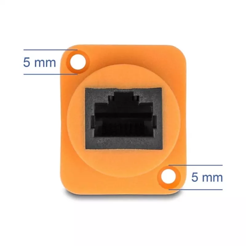 DeLOCK võrgukaabel 90804 0,3 m Cat5e U/UTP RJ-45 Must Oranž