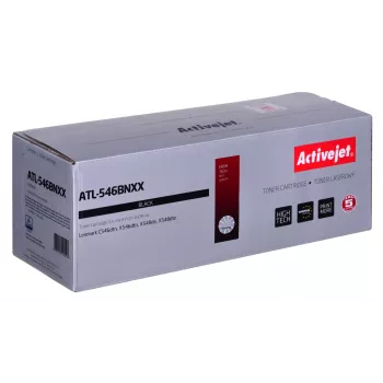 Tonerikassett ActiveJet ATL-546BNXX must, ühildub Lexmarkiga, 8000 lehekülge, üksikpakend