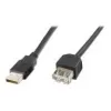 Digitus ASSMANN Basic - USB-pikenduskaabel - USB tüüp A, 4-kontaktiline (M) - USB tüüp A, 4-kontaktiline (W) - 3 m (USB/USB 2.0) - Valatud - Must (AK-300200-030-S)