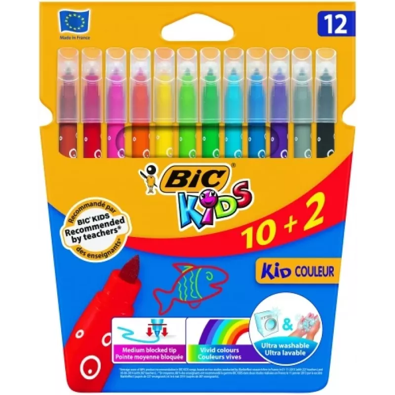 BIC viltpliiatsid CF KID750 12 värvi 9202937