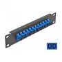 Fiiberoptiline patch-paneel DeLOCK 10-tolline 12 porti SC Simplex sinine 1U must