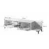TV-kapp Cama Meble MARMO 2D1S1K, 195x40x47,5 cm, valge matt/marmorvalge pealispind