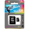 MicroSDXC mälukaart Silicon Power 128 GB UHS‑I (Class 10, U1), 85 MB/s, must, SD-adapteriga