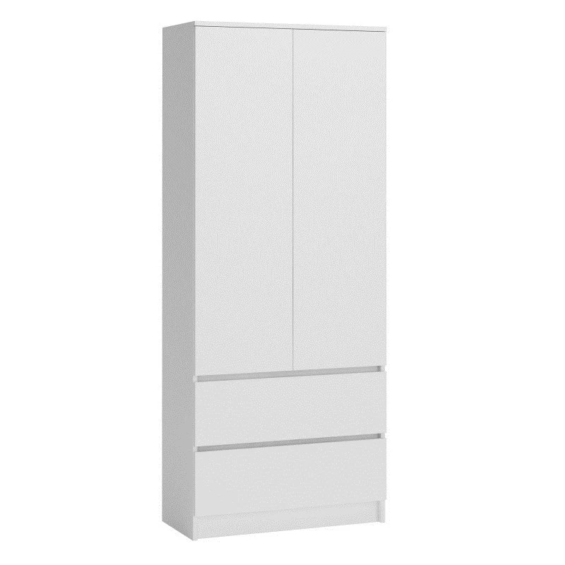 Garderoob Top E Shop SZAFA MALWA B 5 riiulit 2 hingedega ust Valge 900×500×1800 mm
