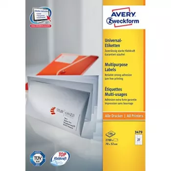 Avery-Zweckform 3479 Sildid Valge Paber 70x32mm Püsiliim