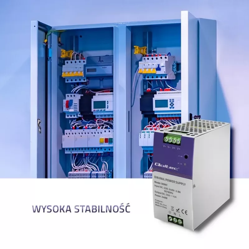 DIN-liistu toiteplokk QOLTEC 50997 240W 24V 10A