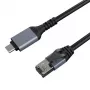 Interneto kaabel CAT6 UTP, USB Type-C - RJ45, 7.5m