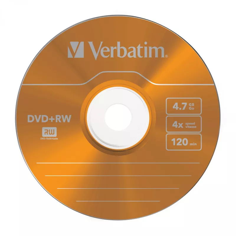 VERBATIM 43297 Verbatim DVD+RW õhuke-juveelümbrises 5 tk 4,7GB 4x Värviline