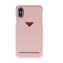 VixFox kaardipesaga tagakest iPhone X/XS jaoks — roosa kaitseümbris kaarditaskuga