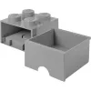 Hoiukast Room Copenhagen LEGO Storage Brick Drawer 4 – tumehall, virnastatav plastikust sahtel mänguasjadele ja väikestele esemetele