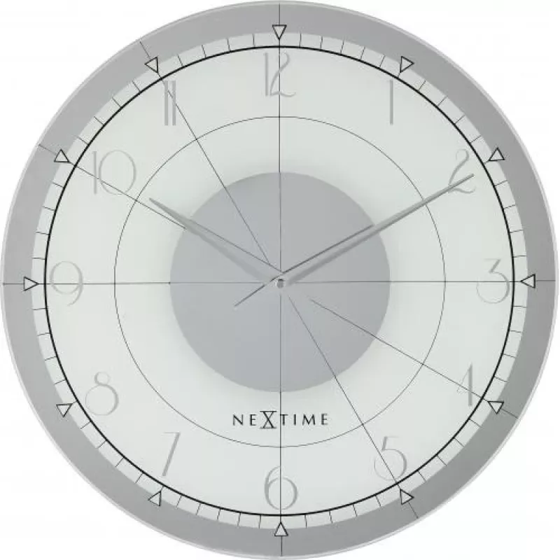 NeXtime kell 8125 Fancy Round, Ø43 cm, sein, valge/hõbedane
