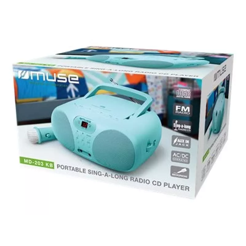 Muse MD-203 KB kaasaskantav stereosüsteem Analoog FM Sinine