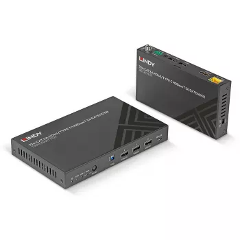 Lindy 70m Cat.6A HDMI 4K60 & Type C HDBaseT 3.0 KVM pikendaja
