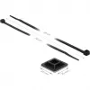 Befestigungssockel 25 x 25mm mit Kabelbinder L 300 x B 4,8mm schwarz, 10 Paar