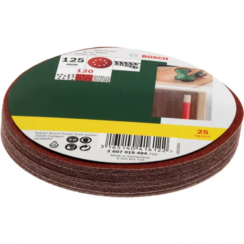 Lihvimistarvikute komplekt Bosch 2 607 019 494 — 25 lihvimislehte/tarvikut