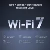 Lauaruuter MERCUSYS MR47BE — kolmeribalane Wi‑Fi 7 (2,4/5/6 GHz), 9300 Mbps, 3× RJ‑45, 2,5GbE, 6 välist antenni