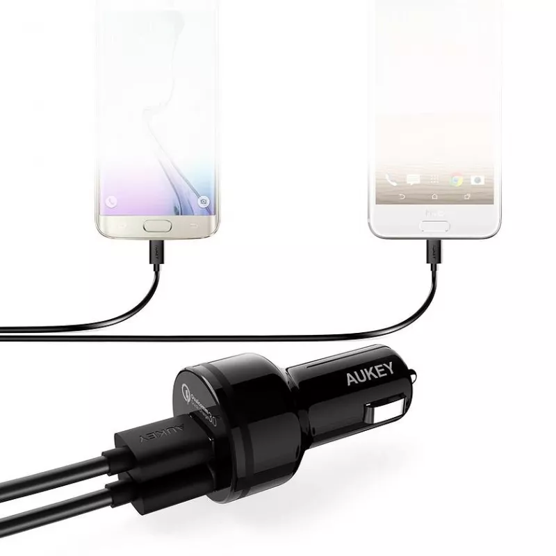 CC-T8 ülikiire auto laadija 2xUSB 3.0 6A 36W + mikro-USB kaabel 1m
