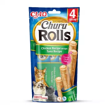 INABA Churu Rolls Kana retseptiga mähised Tuunikala retsept - kassimaiused - 4x10 g