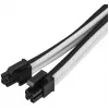 SilverStone PP07E - Spannungsversorgungs-Verlängerungskabel - 8-poliges EPS12V (4+4) (M) zu 8-poliges EPS12V (W) - 30 cm - Schwarz, weiß (SST-PP07E-EP