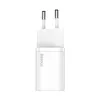 Laadija Baseus CCSP020102 mobiilseadmele universaalne valge vahelduvvoolu siseruumidesse