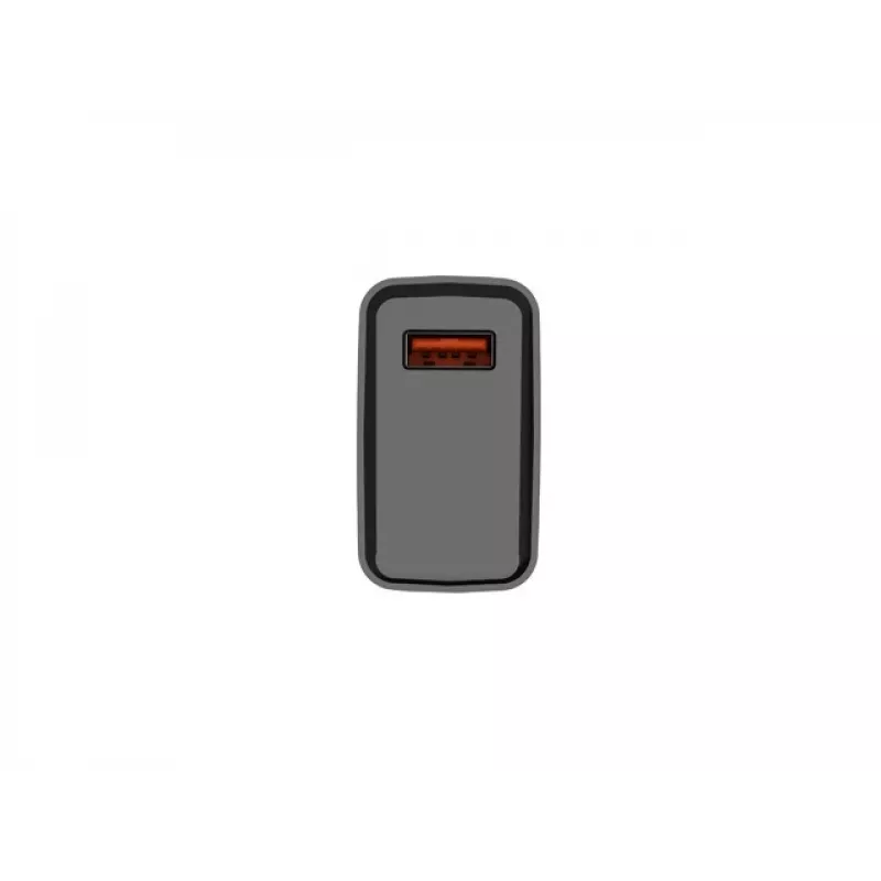 NATEC kiirlaadimisega sise-võrgulaadur Ribera — 18 W (5–15 V, kuni 3 A), 1× USB-A, Huawei FCP/SCP, must