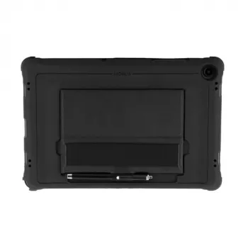 Mobilis PROTECH - Hintere Abdeckung für Tablet - mit Ständer & Handschlaufe, verstärkt - Schwarz - für Samsung Galaxy Tab A9+ (053025)