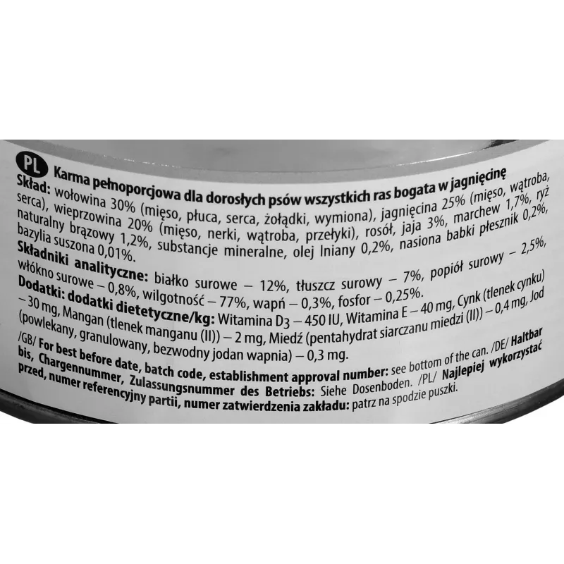Dolina Noteci Premium lambalihaga märg koeratoit 800 g