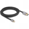 Delock - DisplayPort-kaabel - Mini DisplayPort (M) DisplayPort (M) - DisplayPort 1,4 - 3,0 m - Toetab 8K 60 Hz - Must, Hall (81093)