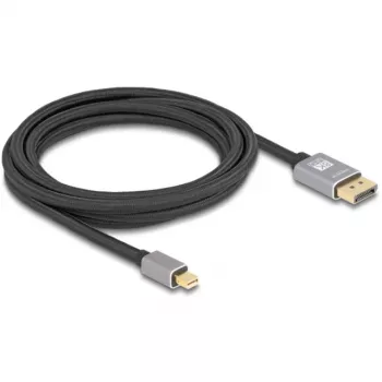 Delock - DisplayPort-kaabel - Mini DisplayPort (M) DisplayPort (M) - DisplayPort 1,4 - 3,0 m - Toetab 8K 60 Hz - Must, Hall (81093)