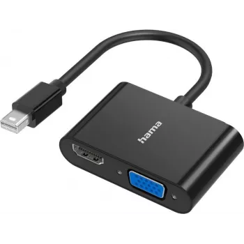 Videoadapter HAMA Classic Line Mini DisplayPort–VGA/HDMI 2in1, Ultra HD 4K tugi