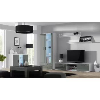 Cama komplekt of two shelves 125cm SOHO valge matt