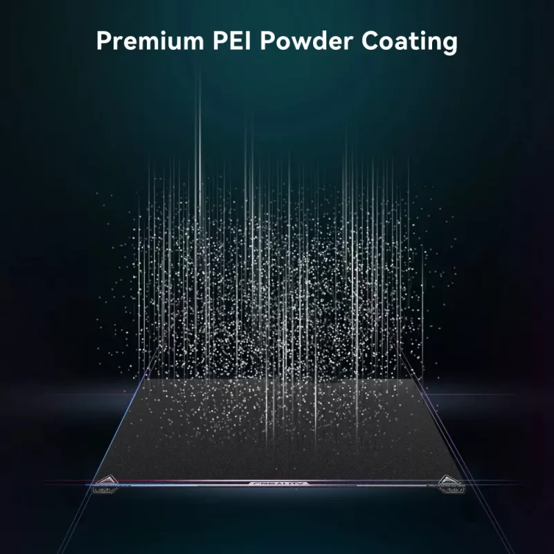 Ehitusplaat Creality K2 Plus PEI Frosteeritud 400×400 mm — vahetatav trükiplaad