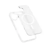 Crong Hybrid Matte Magnetic MagSafe-ümbris iPhone 17-le — poolläbipaistev valge, PC+TPU