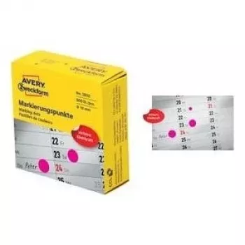 Kleebissildid Avery Zweckform ETYKIETY ZF 3850 ümmargused 10 mm roosad