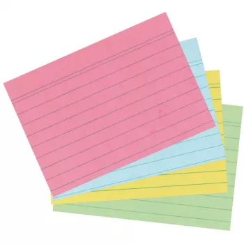 Herlitz 10836245 registrikaardid sinine roheline roosa kollane