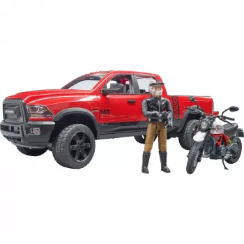 Dodge RAM 2500 Power Wagon koos haagise ja mootorrattaga Ducati 02502 BRUDER